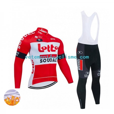 Homme Tenue Cycliste Manches Longues et Collant à Bretelles Hiver Thermal Fleece 2022 Lotto Soudal N001
